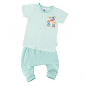 FIFFY BAJU BAYI BABY PICNIC DAY SHORT SLEEVE VEST+ LONG PANT SUIT (4023029)