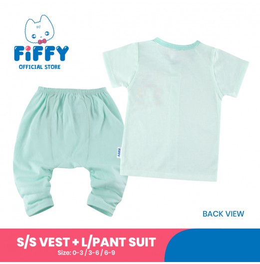 FIFFY FLY HIGH DREAM HIGH SHORT SLEEVE VEST+ LONG PANT SUIT