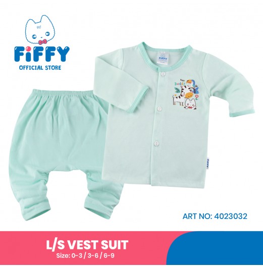 FIFFY BABY BEST BUDDY BAJU BAYI LONG SLEEVE VEST SUIT (4023032)