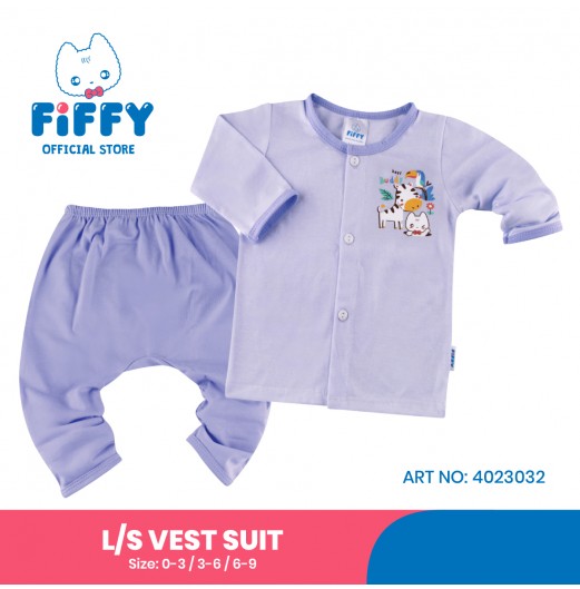 FIFFY BABY BEST BUDDY BAJU BAYI LONG SLEEVE VEST SUIT (4023032)