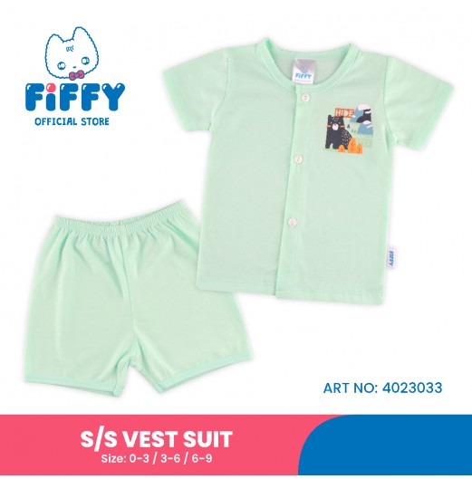 FIFFY HIDE BEAR SHORT SLEEVE VEST SUIT