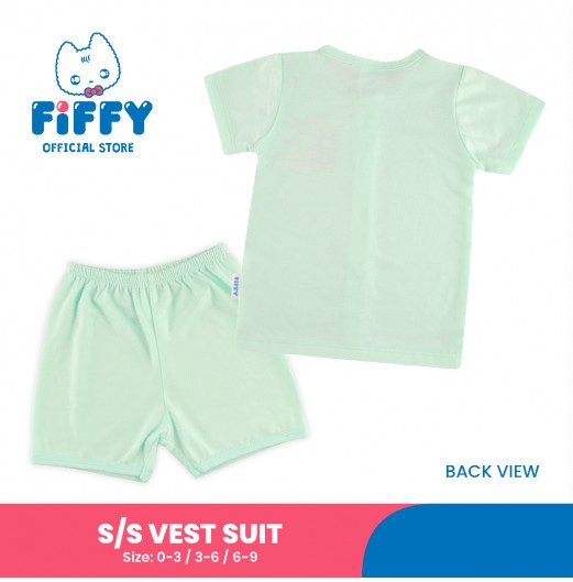 FIFFY HIDE BEAR SHORT SLEEVE VEST SUIT