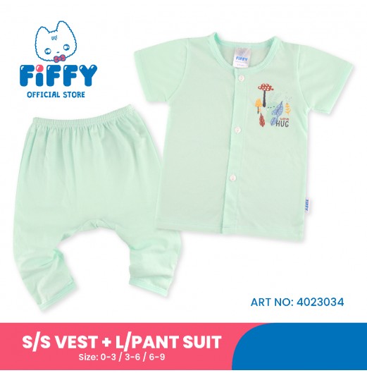 FIFFY RABBIT HUG SHORT SLEEVE VEST+ LONG PANT SUIT