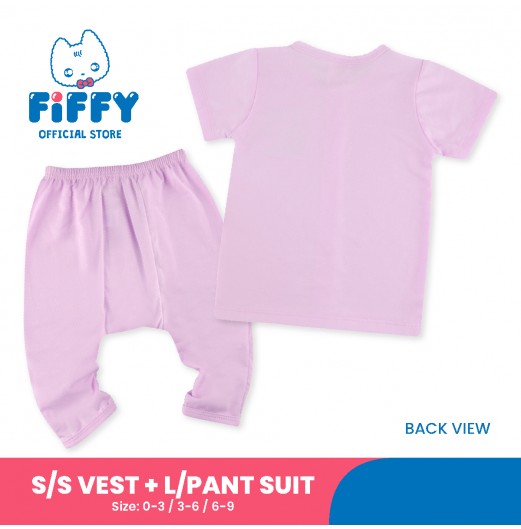 FIFFY RABBIT HUG SHORT SLEEVE VEST+ LONG PANT SUIT