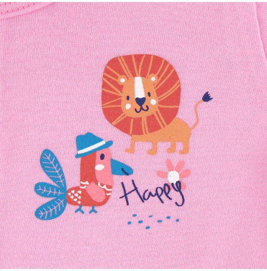 FIFFY HAPPY WILDLIFE SHORT SLEEVE VEST+ LONG PANT SUIT