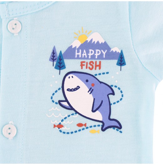 FIFFY HAPPY SHARK LONG SLEEVE VEST SUIT