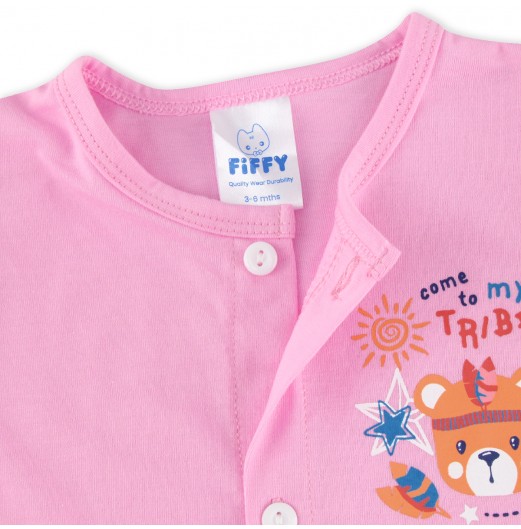 FIFFY BEAR TRIBES BAJU BAYI LONG SLEEVE VEST SUIT (4023040)