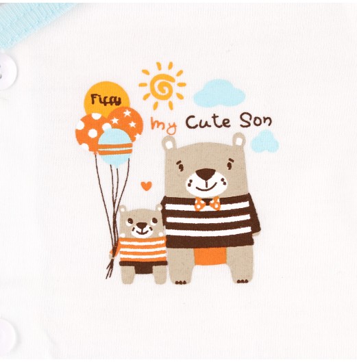 FIFFY BEAR LOVE SHORT SLEEVE VEST SUIT