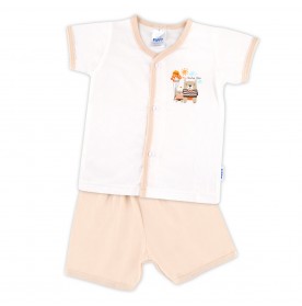 FIFFY BAJU BAYI BEAR LOVE SHORT SLEEVE VEST SUIT (4023113)