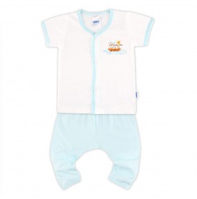 FIFFY BAJU BAYI BEAR BOATING TIME SHORT SLEEVE VEST+ LONG PANT SUIT (4023114)