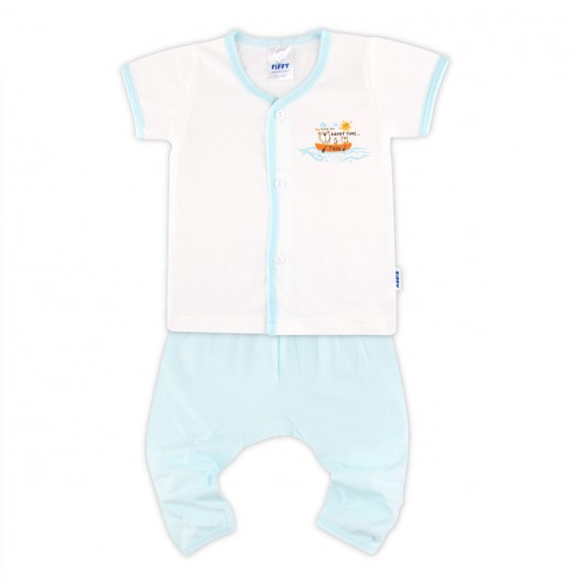 FIFFY BEAR BOATING TIME SHORT SLEEVE VEST+ LONG PANT SUIT