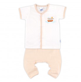 FIFFY BAJU BAYI BEAR BOATING TIME SHORT SLEEVE VEST+ LONG PANT SUIT (4023114)