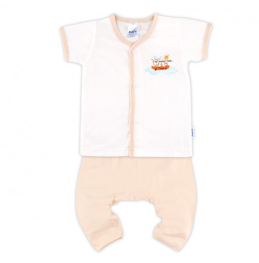 FIFFY BEAR BOATING TIME SHORT SLEEVE VEST+ LONG PANT SUIT