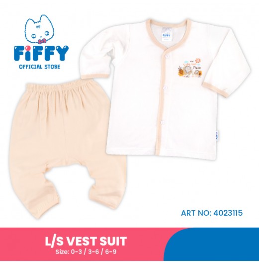 FIFFY ELEPHANT HAPPY TIME LONG SLEEVE VEST SUIT