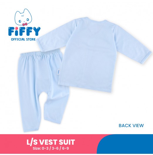 FIFFY PLAYFUL LITTLE CUTE LONG SLEEVE VEST SUIT (4024031)