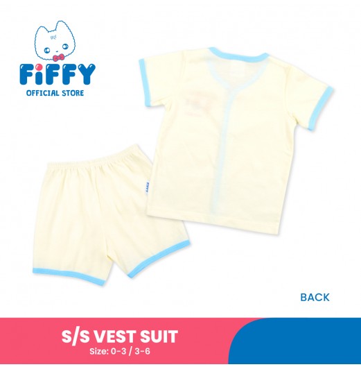 FIFFY BAJU BAYI BEAR AND BUDDY SHORT SLEEVE VEST SUIT (4025001)