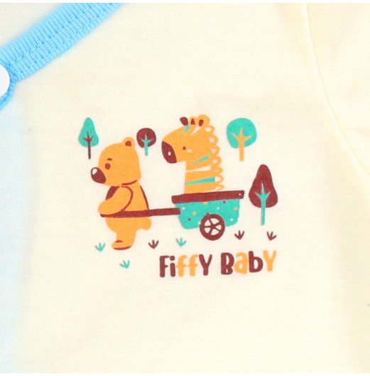FIFFY BAJU BAYI BEAR AND BUDDY SHORT SLEEVE VEST SUIT (4025001)