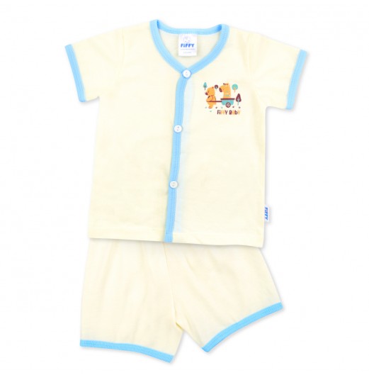 FIFFY BAJU BAYI BEAR AND BUDDY SHORT SLEEVE VEST SUIT (4025001)