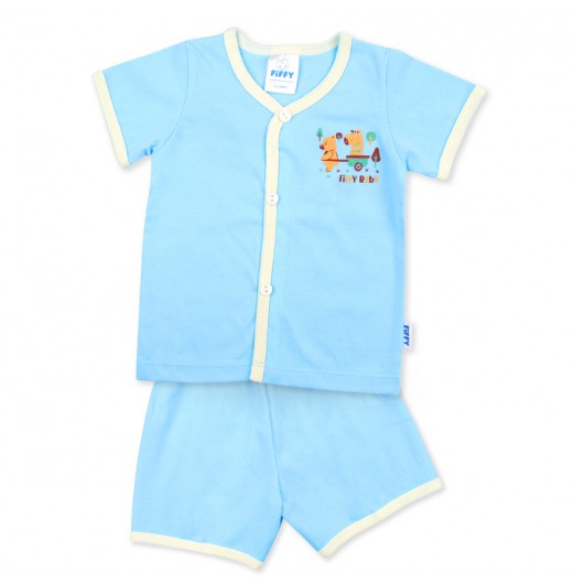 FIFFY BAJU BAYI BEAR AND BUDDY SHORT SLEEVE VEST SUIT (4025001)