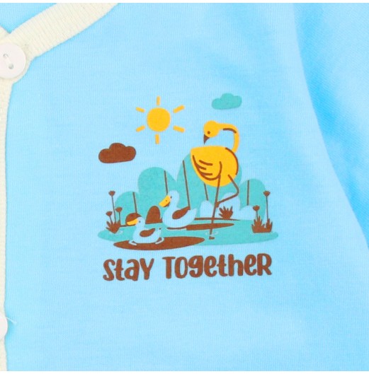 FIFFY BAJU BAYI STAY TOGETHER SHORT SLEEVE VEST + LONG PANT SUIT (4025002)