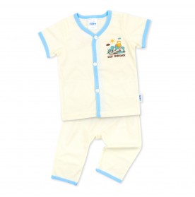 FIFFY BAJU BAYI STAY TOGETHER SHORT SLEEVE VEST + LONG PANT SUIT (4025002)