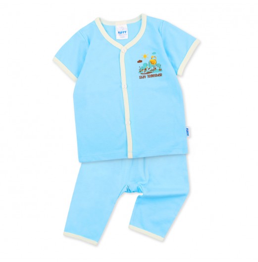 FIFFY BAJU BAYI STAY TOGETHER SHORT SLEEVE VEST + LONG PANT SUIT (4025002)