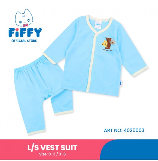 FIFFY BAJU BAYI LET'S HIDE AND SEEK LONG SLEEVE VEST SUIT (4025003)