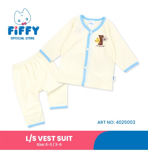 FIFFY BAJU BAYI LET'S HIDE AND SEEK LONG SLEEVE VEST SUIT (4025003)