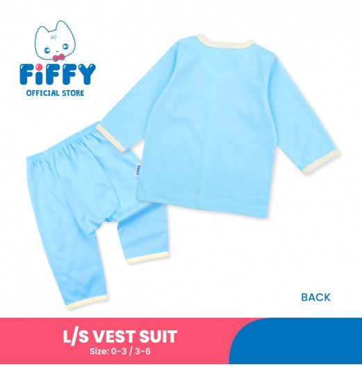 FIFFY BAJU BAYI LET'S HIDE AND SEEK LONG SLEEVE VEST SUIT (4025003)