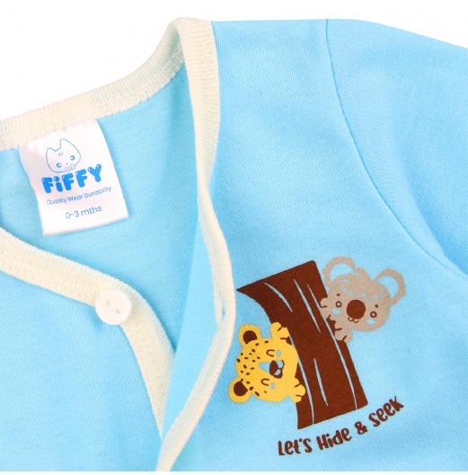 FIFFY BAJU BAYI LET'S HIDE AND SEEK LONG SLEEVE VEST SUIT (4025003)