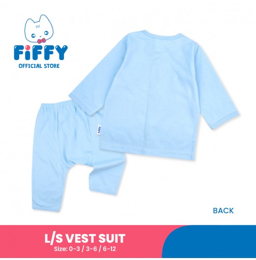 FIFFY MILK TEA LONG SLEEVE VEST SUIT