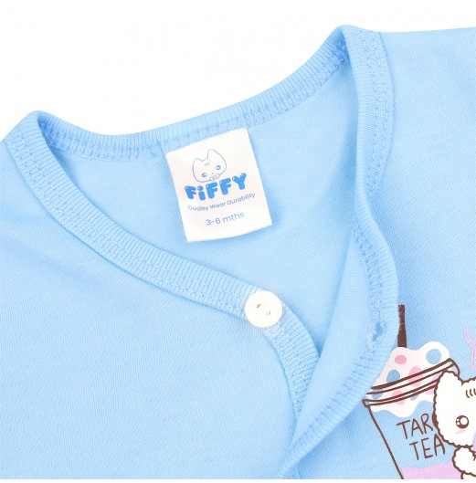 FIFFY MILK TEA LONG SLEEVE VEST SUIT