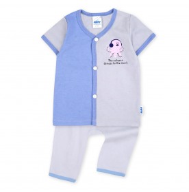 FIFFY BAJU BAYI THE OCTOPUS SHORT SLEEVE VEST + LONG PANT SUIT (4025010)