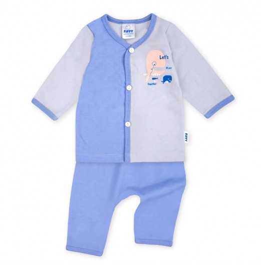 FIFFY BAJU BAYI PLAY TOGETHER LONG VEST SUIT (4025011)