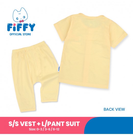 FIFFY BREAKFAST FRIENDS SHORT SLEEVE VEST + LONG PANT SUIT (4025018)