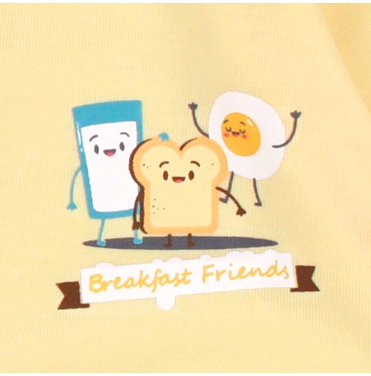 FIFFY BREAKFAST FRIENDS SHORT SLEEVE VEST + LONG PANT SUIT (4025018)