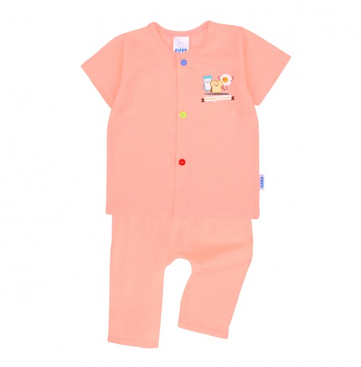 FIFFY BREAKFAST FRIENDS SHORT SLEEVE VEST + LONG PANT SUIT (4025018)