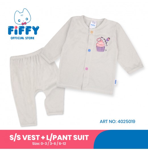 FIFFY YUMMY TIME LONG SLEEVE VEST SUIT (4025019)