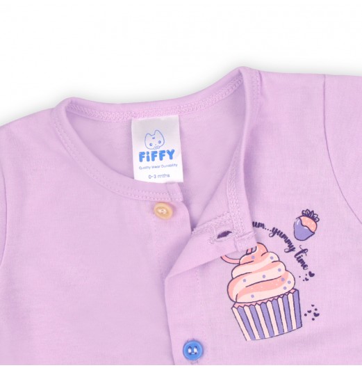 FIFFY YUMMY TIME LONG SLEEVE VEST SUIT (4025019)