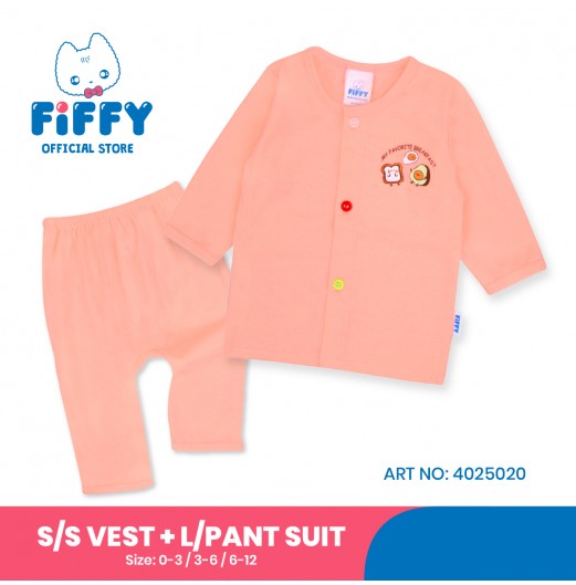 FIFFY FAVORITE BREAKFAST LONG SLEEVE VEST SUIT (4025020)