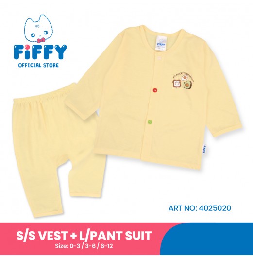 FIFFY FAVORITE BREAKFAST LONG SLEEVE VEST SUIT (4025020)