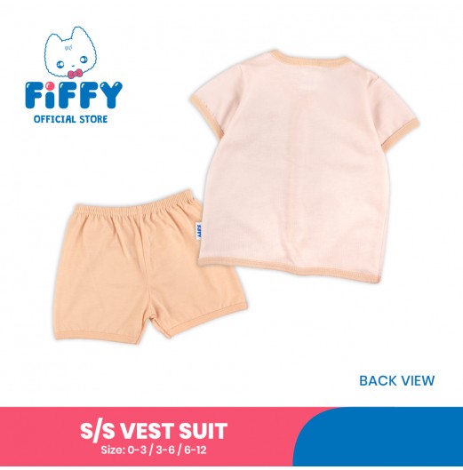 FIFFY NUMBER 1 BAJU BAYI SHORT SLEEVE VEST SUIT (4025021)