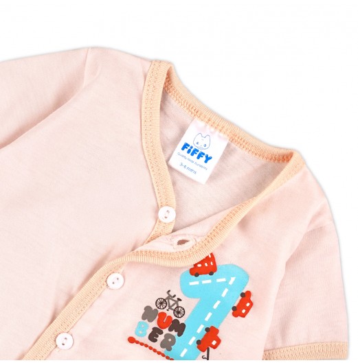 FIFFY NUMBER 1 BAJU BAYI SHORT SLEEVE VEST SUIT (4025021)