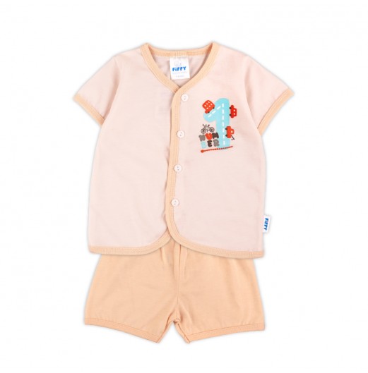 FIFFY NUMBER 1 BAJU BAYI SHORT SLEEVE VEST SUIT (4025021)
