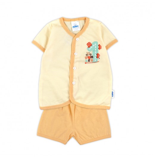 FIFFY NUMBER 1 BAJU BAYI SHORT SLEEVE VEST SUIT (4025021)