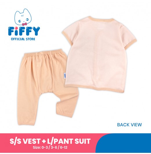 FIFFY PLANE BAJU BAYI SHORT SLEEVE VEST + LONG PANT SUIT (4025022)