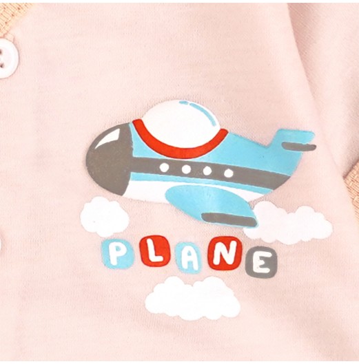 FIFFY PLANE BAJU BAYI SHORT SLEEVE VEST + LONG PANT SUIT (4025022)