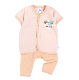 FIFFY PLANE BAJU BAYI SHORT SLEEVE VEST + LONG PANT SUIT (4025022)