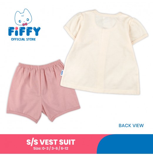 FIFFY BEST FRIEND BAJU BAYI SHORT SLEEVE VEST SUIT (4025025)