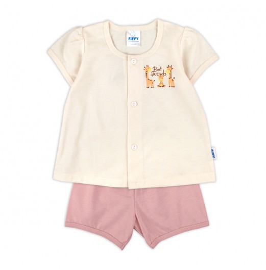 FIFFY BEST FRIEND BAJU BAYI SHORT SLEEVE VEST SUIT (4025025)